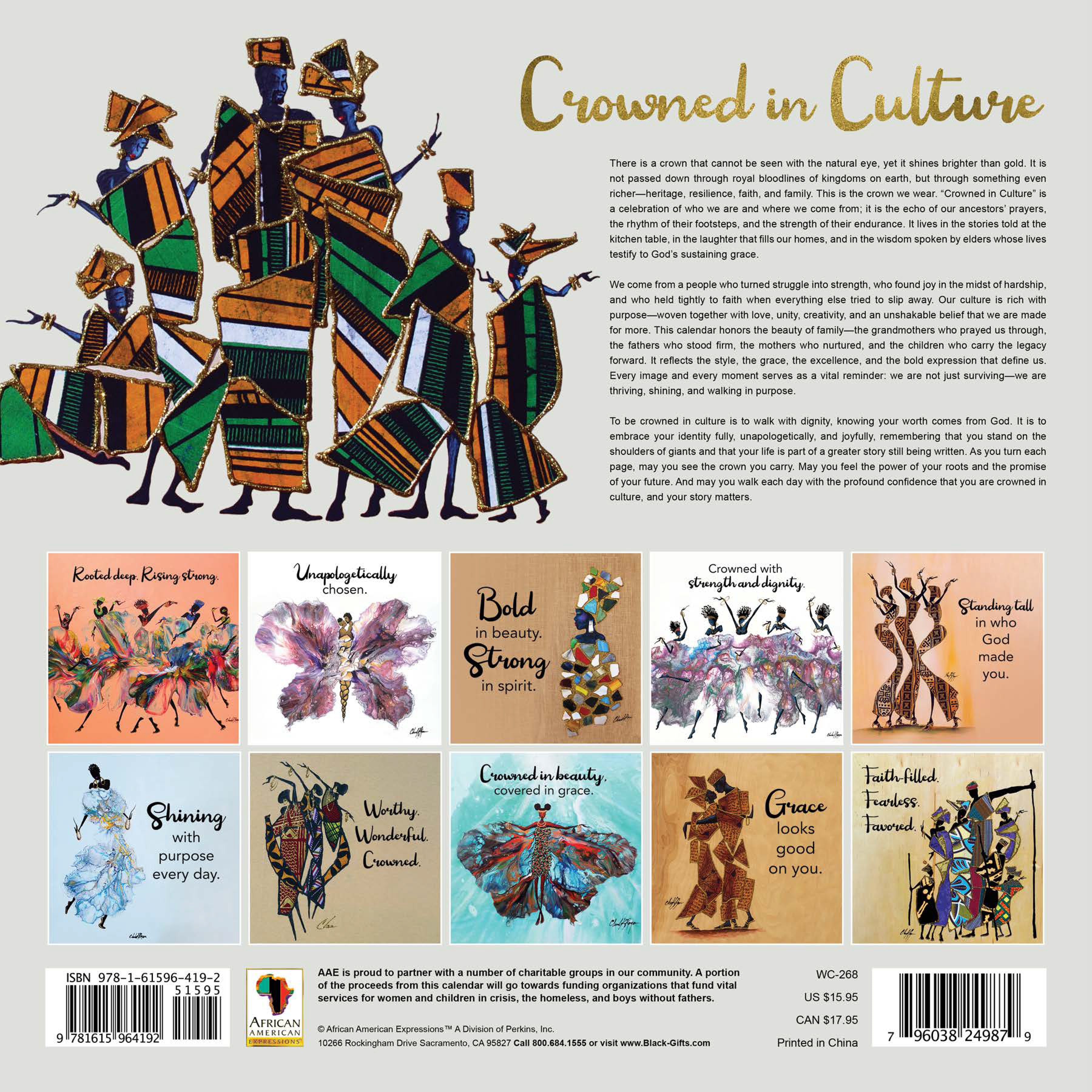 2027 Crowned in Culture Wall Calendar - FashionMojos.com