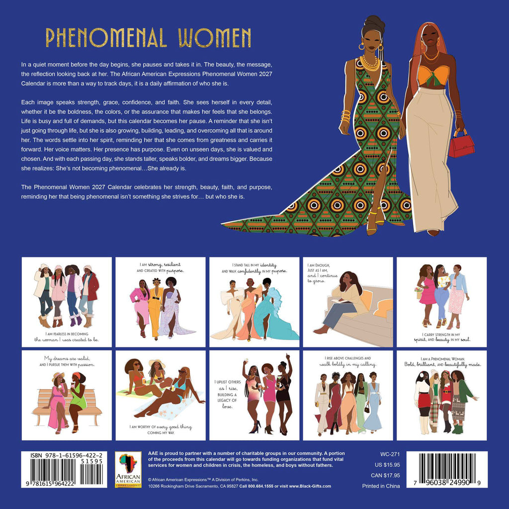 2027 Phenomenal Women Wall Calendar - FashionMojos.com