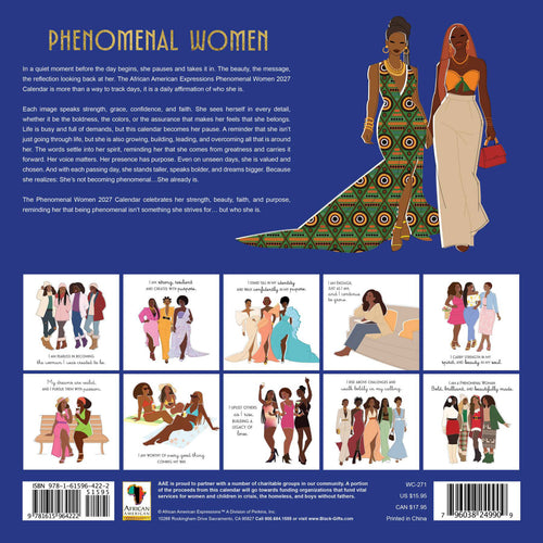 2027 Phenomenal Women Wall Calendar - FashionMojos.com