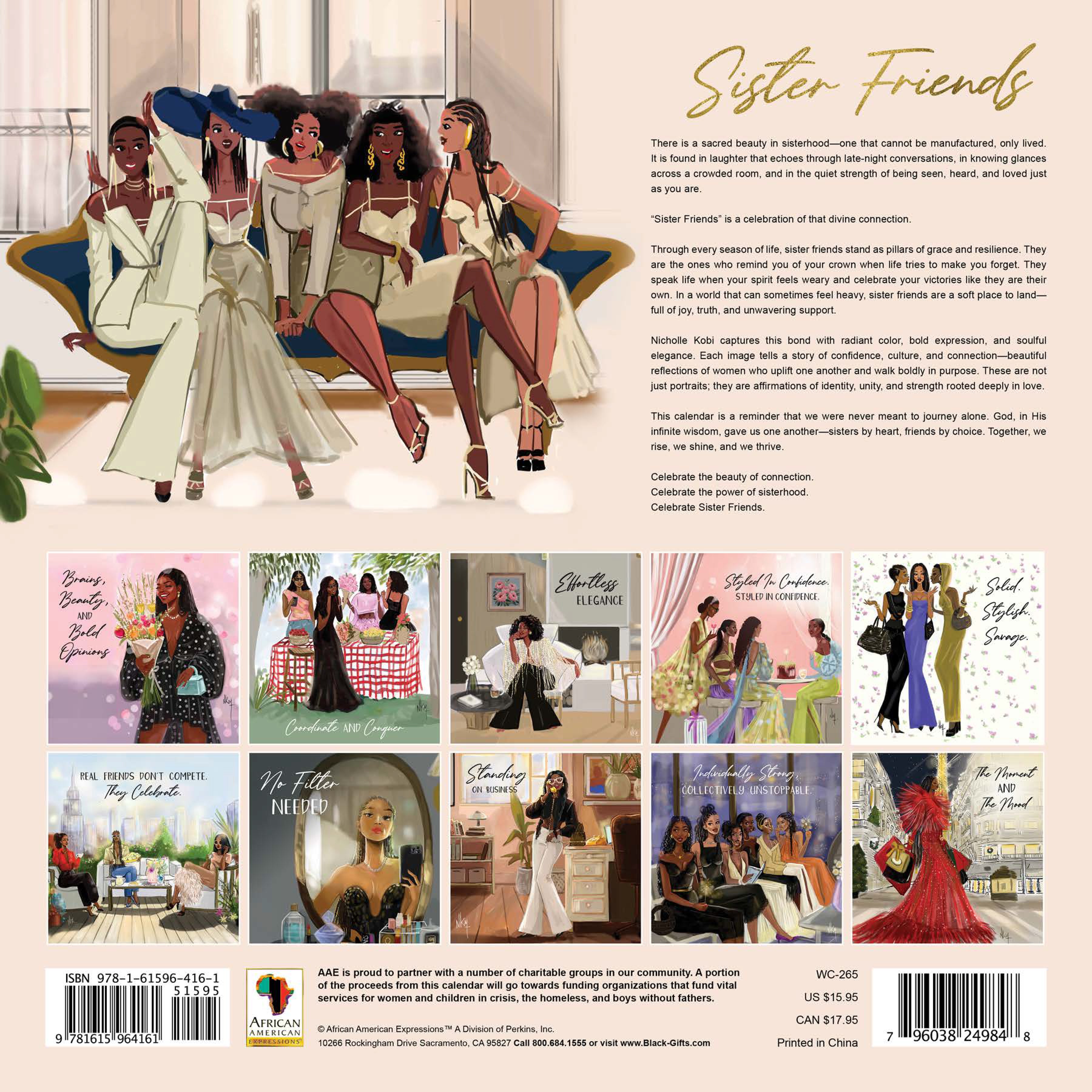 2027 Sister Friends Wall Calendar - FashionMojos.com