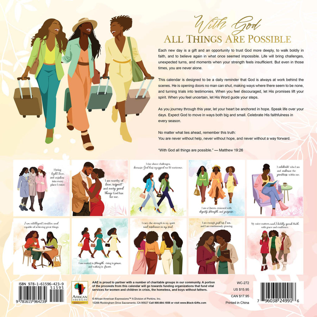 2027 With God all Things are Possible Wall Calendar - FashionMojos.com