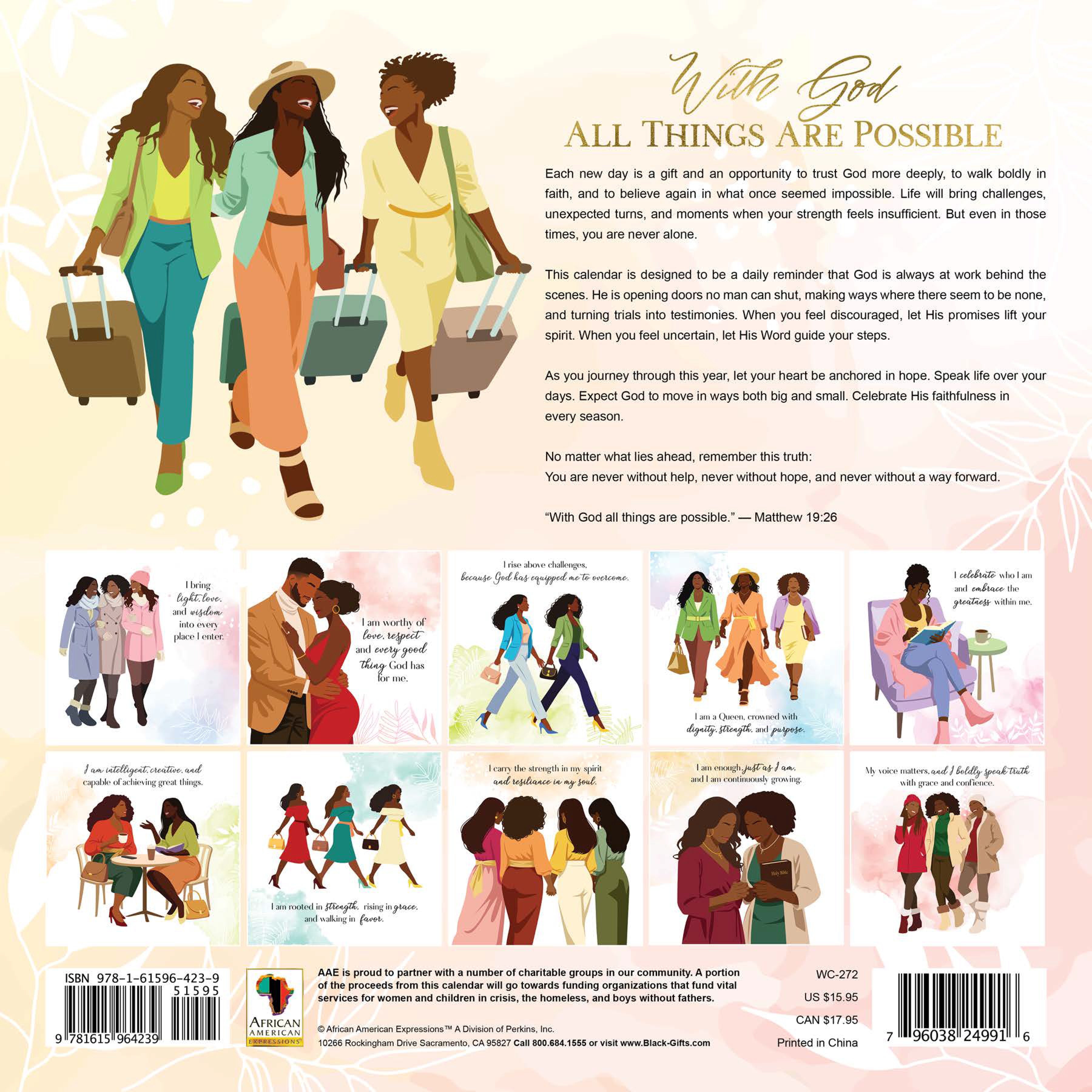 2027 With God all Things are Possible Wall Calendar - FashionMojos.com
