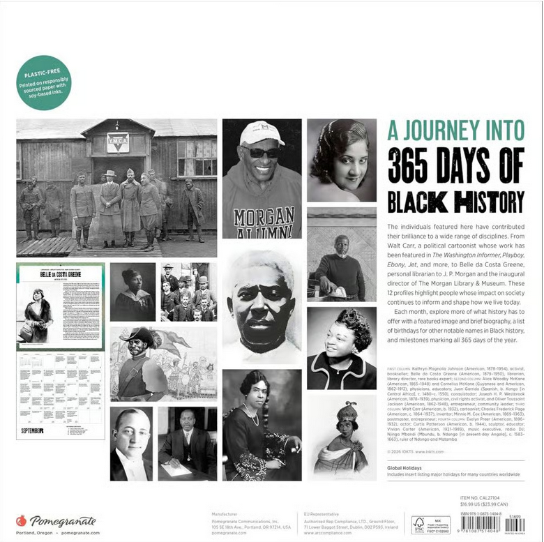 365 Days of Black History 2027 Wall Calendar - FashionMojos.com
