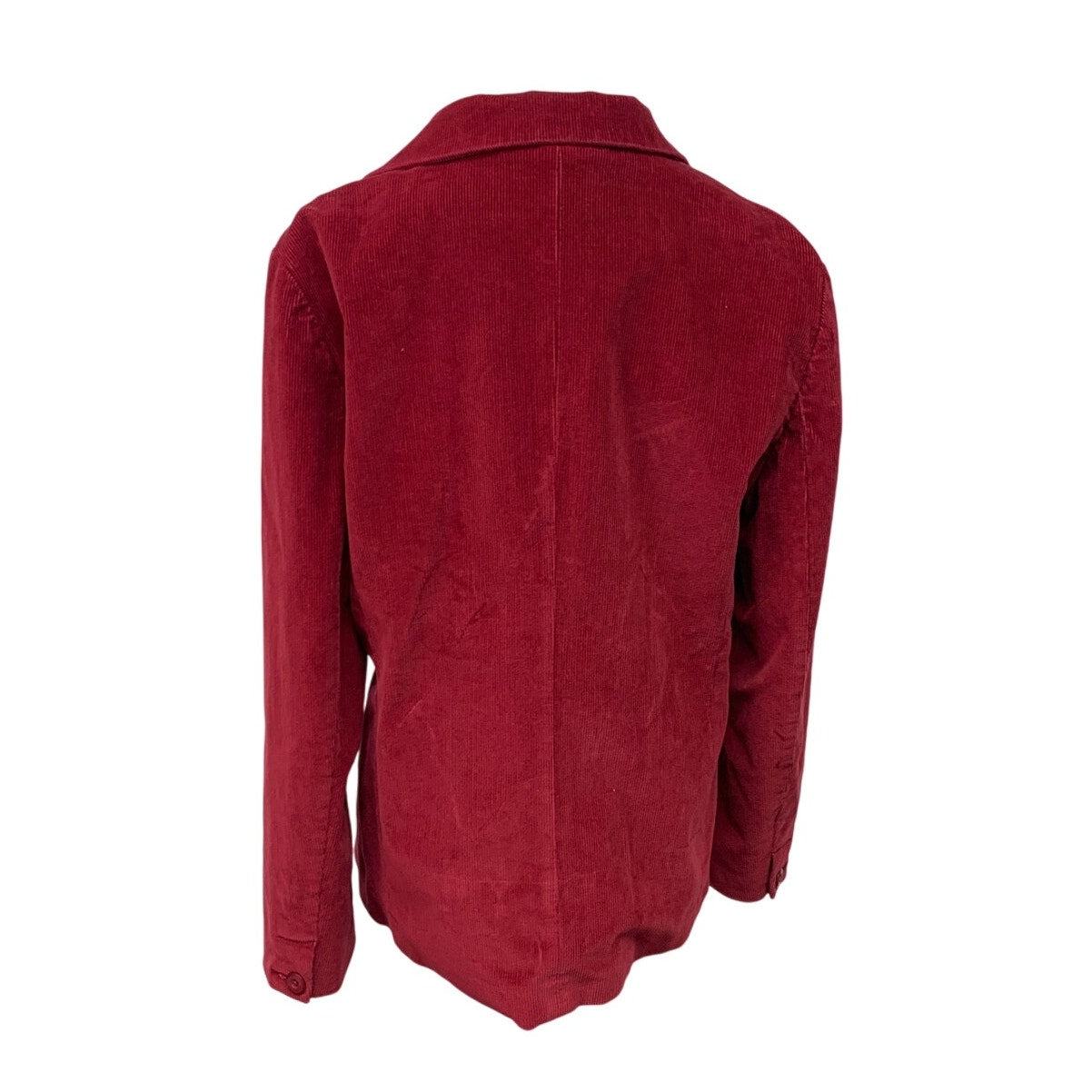 LL Bean Womens Regular Cotton Blend Red Corduroy Jacket