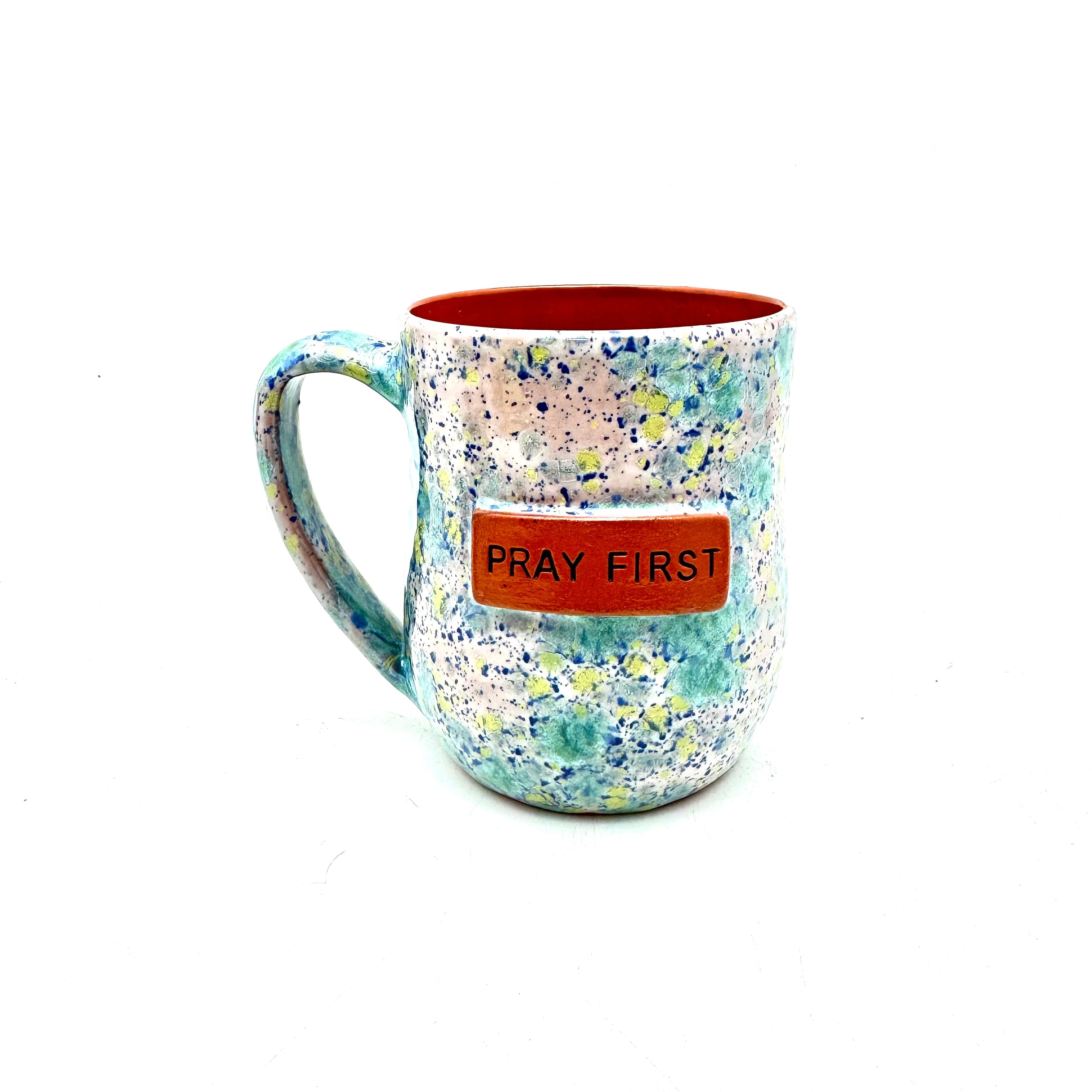 Pray First Mug - Watercolor Sprinkles