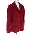LL Bean Womens Regular Cotton Blend Red Corduroy Jacket