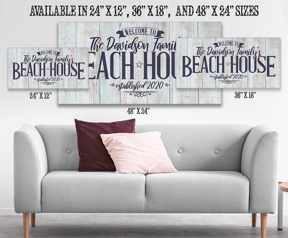 Personalized - Welcome to Our Beach House - Canvas